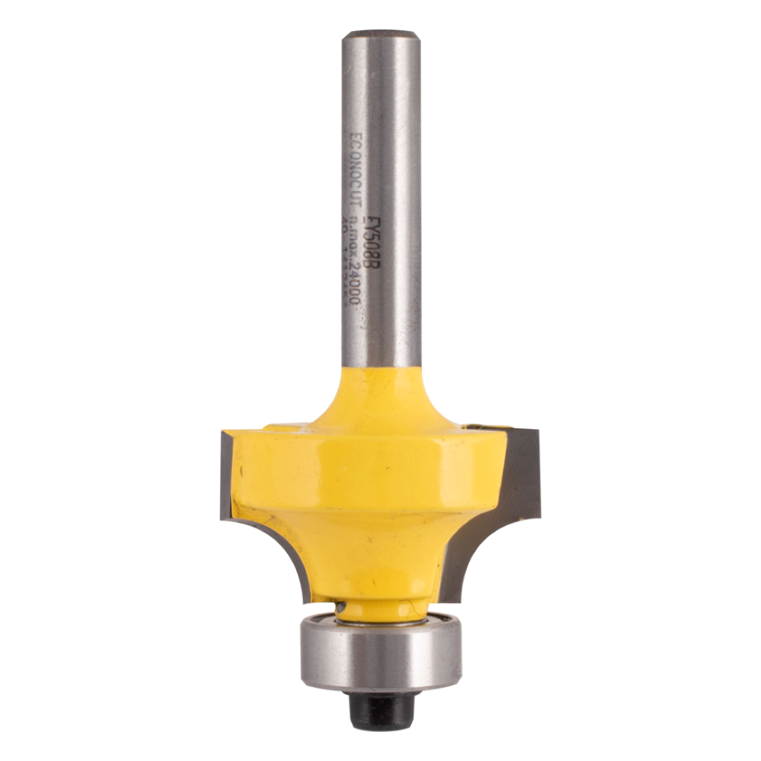 ECONOCUT Rounding Over Bit with Ball Bearing Guide - 2 Flute - Carbide Tipped (25.4mm x R6.35mm)