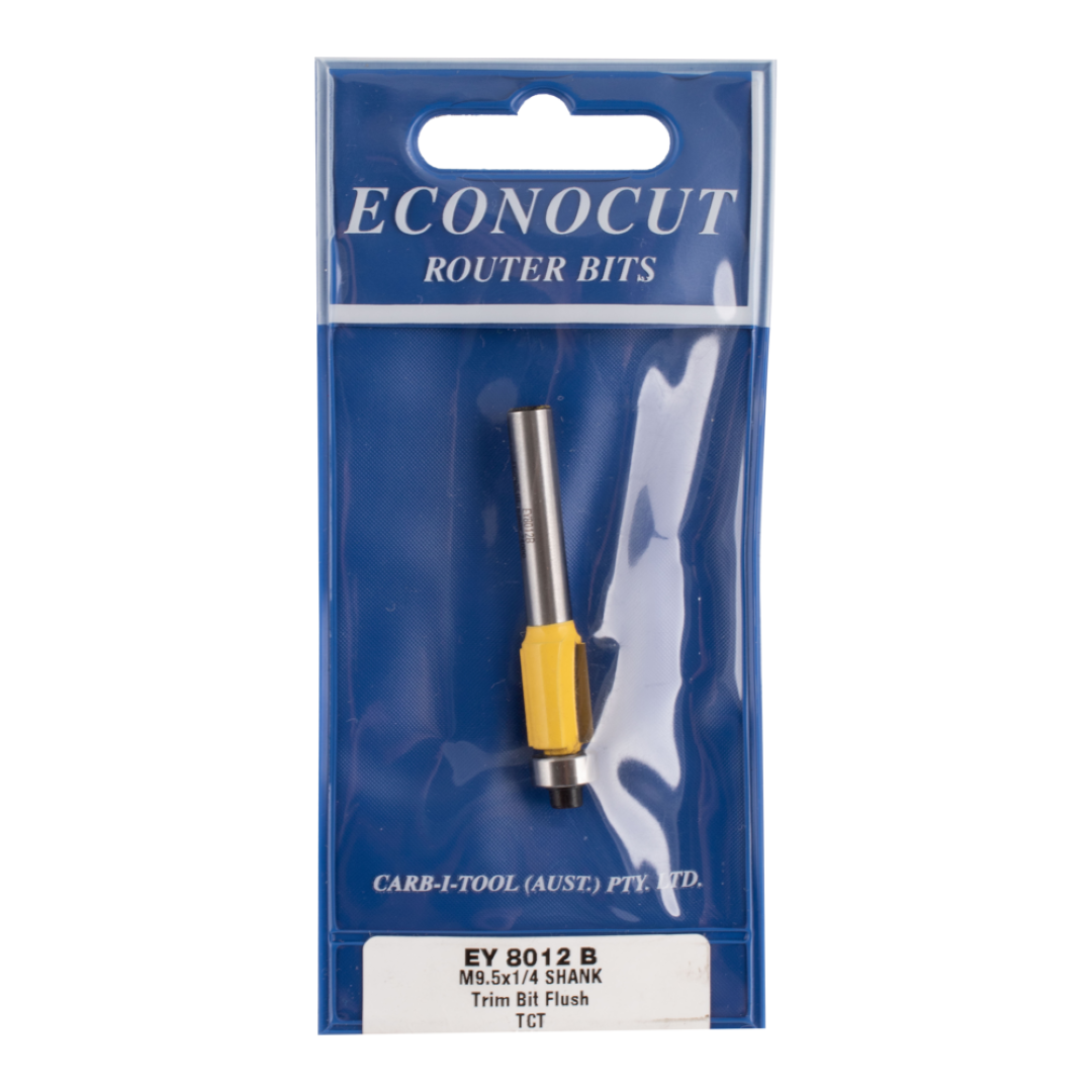 ECONOCUT Flush Trimming Bit with Ball Bearing Guide - 2 Flute - Carbide Tipped (9.5mm x 12.7mm)