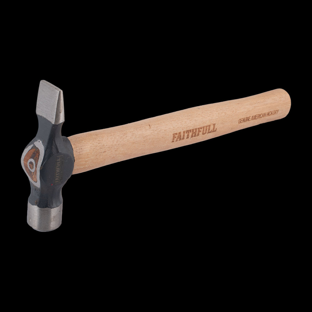 FAITHFULL 16oz Hickory Joiners Hammer with a hickory handle for precision woodworking and durability in every strike.