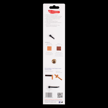 FOOTPRINT 228mm Carpenters Sliding Bevel with brass wing nut, corrosion-resistant blade, and lightweight Beechwood handle.