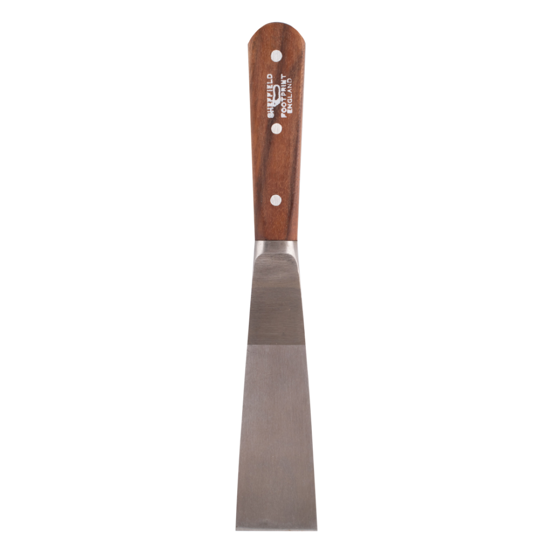 FOOTPRINT 38mm Stripping Knife for efficient wallpaper and paint removal, featuring a durable carbon steel blade and non-slip handle.