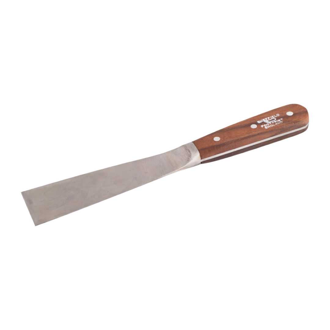FOOTPRINT 38mm Stripping Knife with durable carbon steel blade and comfortable hardwood handle for efficient wallpaper removal.