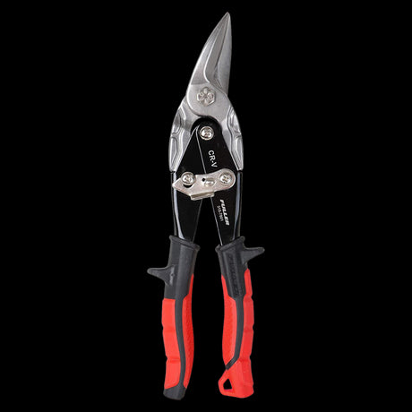 FULLER Red Aviation Snip - Left Cut with serrated blades, durable handles, and ergonomic grip for precise cutting.