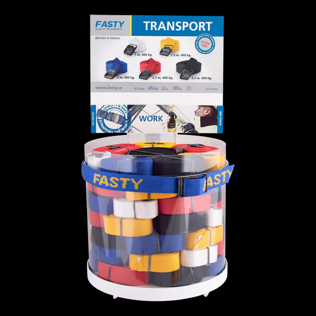 FASTY 60pc Assorted Lashing Strap Display