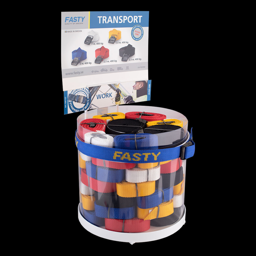 FASTY 60pc Assorted Lashing Strap Display