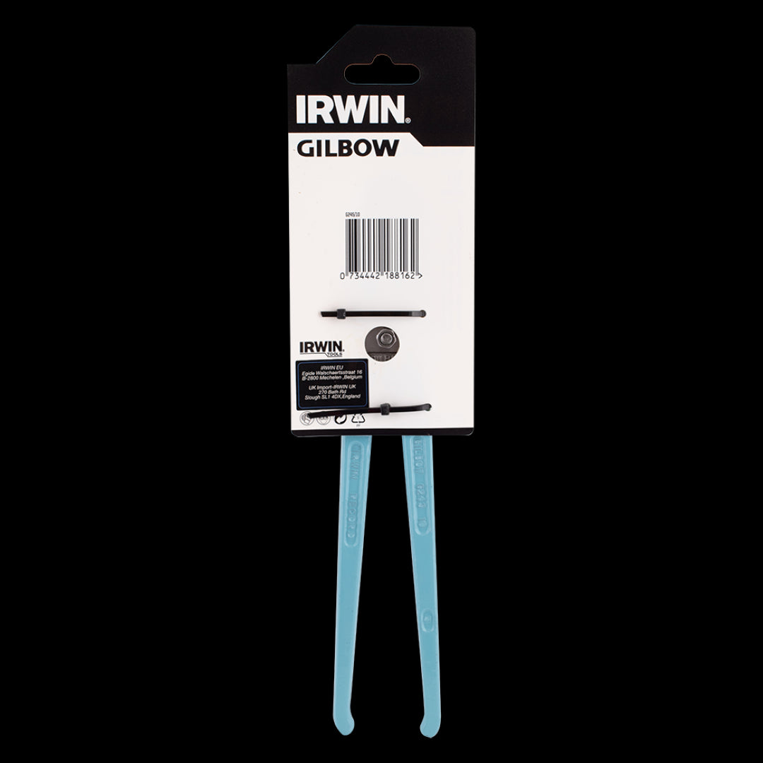 GILBOW 250mm straight tin snips designed for cutting sheet metal, aluminum, and plastics with durable carbon steel blades.