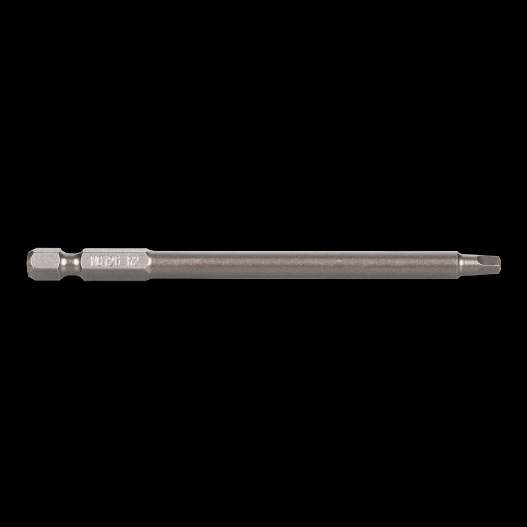 GFB No.2 Square Bit - 100mm, durable tool for deep screws in woodworking and construction projects, made for power drills.