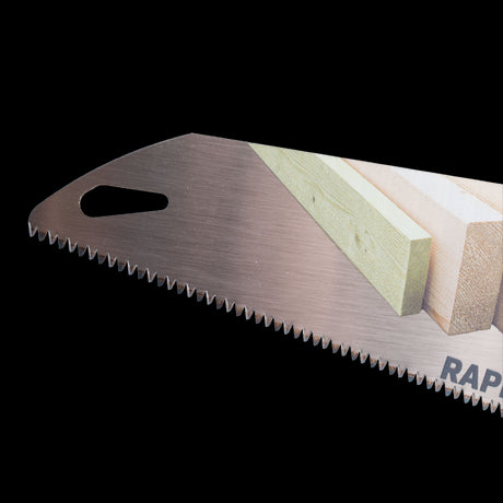 G-MAN 400mm Hand Saw with 3-edge toothing for efficient cutting, ergonomic grip, and durable hardpoint teeth, ideal for woodwork.