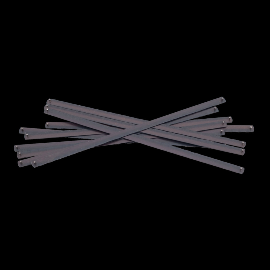 G-MAN Junior Hacksaw Blade 10 Pack: Durable carbon steel blades with 32 TPI for precise cutting of metal and plastic.