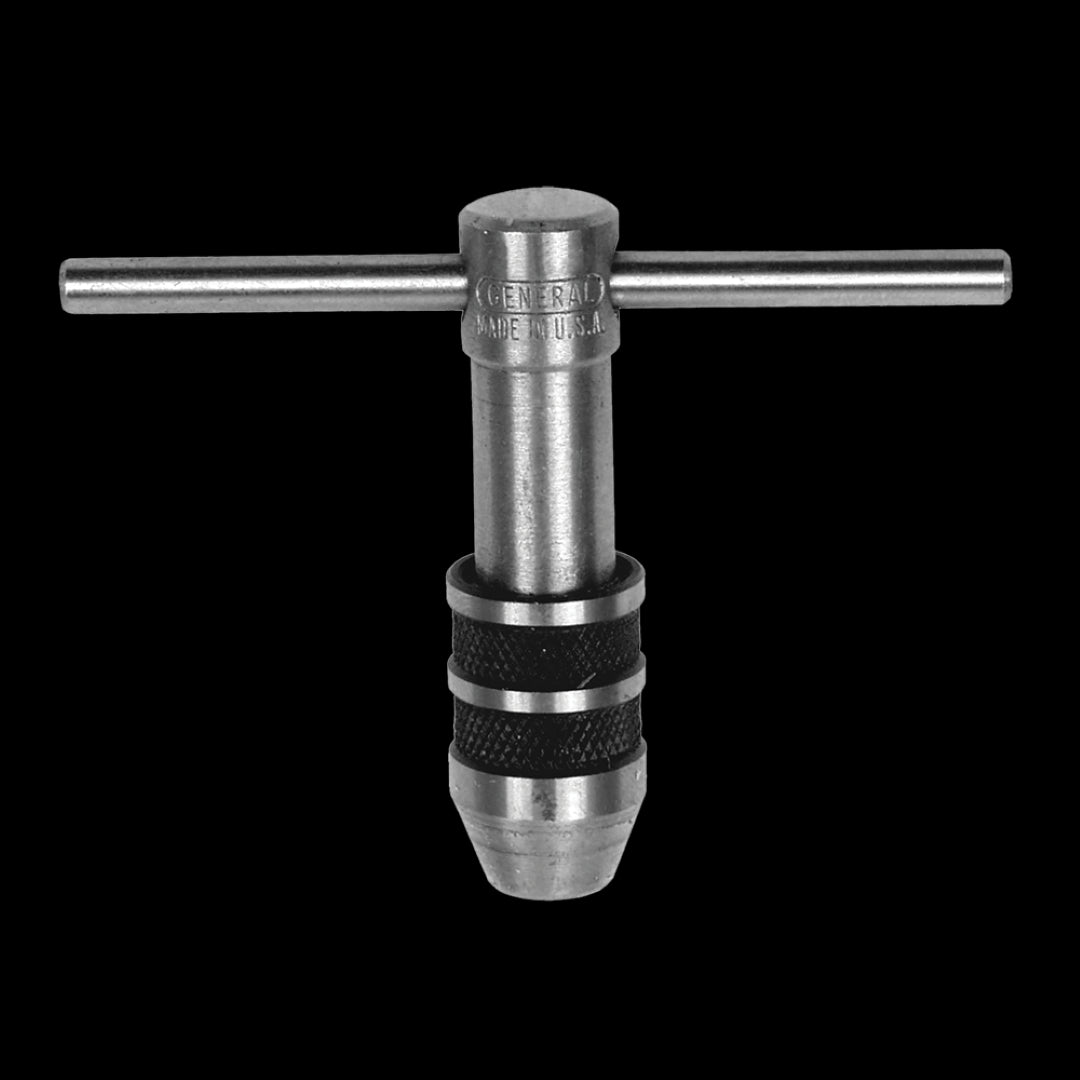 GENERAL Plain Tap Wrench (6mm-12.5mm) with fixed T-Handle for precision gripping and control in metalworking and woodworking.