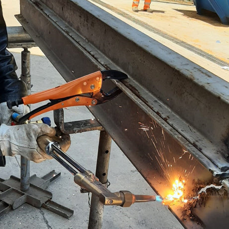 GRIP-ON 240mm Straight Jaw Locking Plier with ergonomic design and durable forged steel for superior grip and precision.