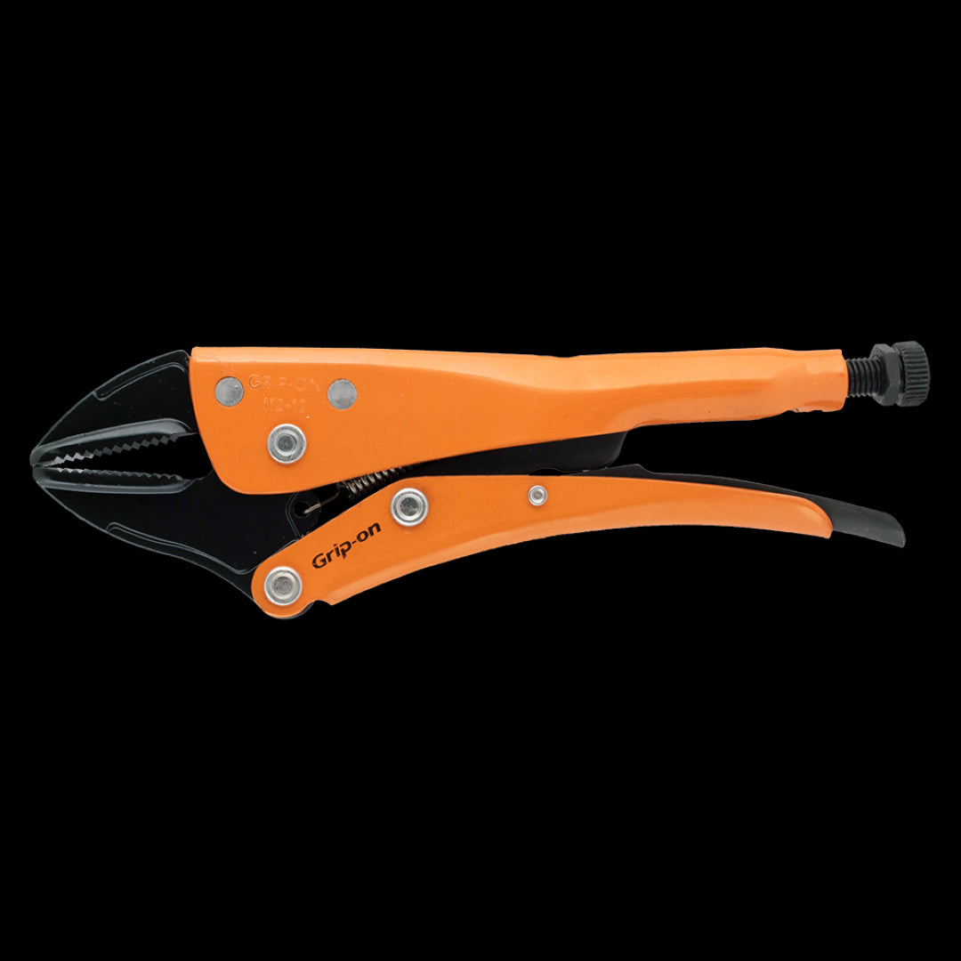 GRIP-ON 240mm Straight Jaw Locking Plier with adjustable jaw and ergonomic design for superior grip and durability.