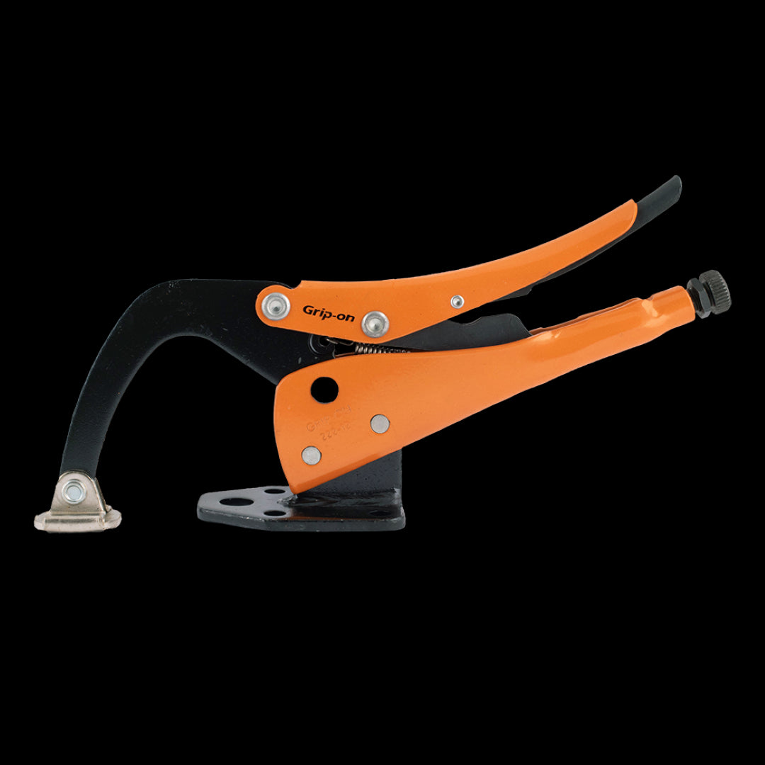 GRIP-ON 280mm Table C-Clamp with 0-100mm jaw capacity, ergonomic design, and durable forged steel construction.