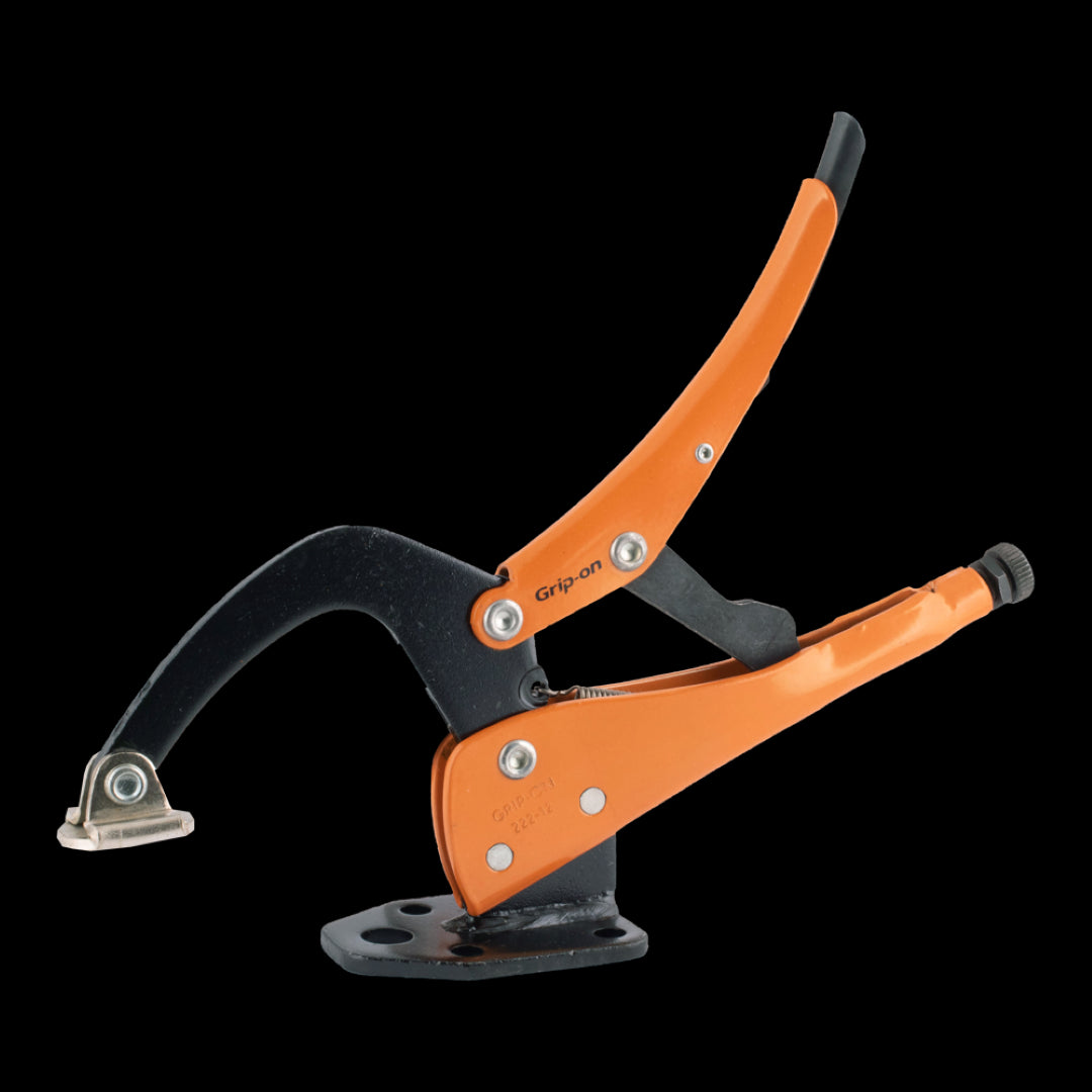GRIP-ON 280mm Table C-Clamp with 0-100mm jaw capacity, ergonomic design, and durable forged steel construction.