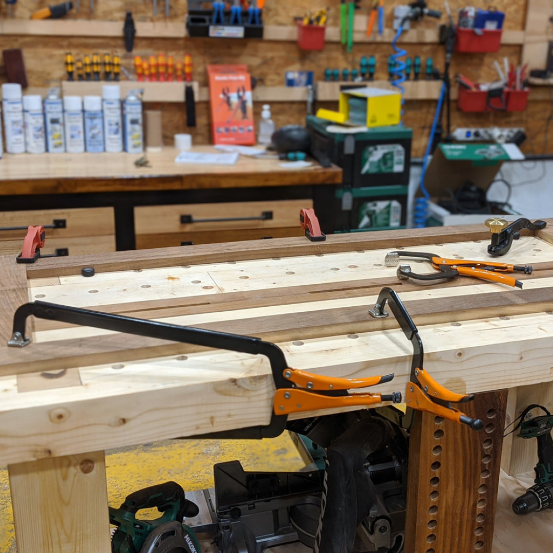 GRIP-ON 470mm C-Clamp with swivel pads for secure clamping, one-handed operation, and robust, corrosion-resistant steel construction.