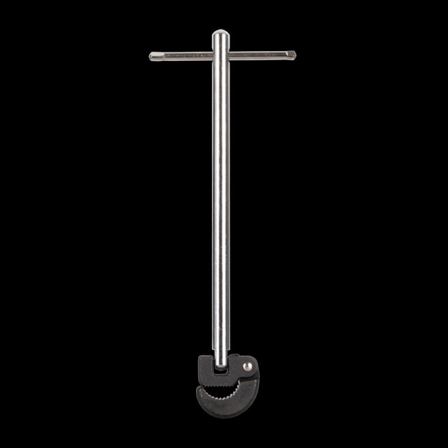 STANWAY 235mm adjustable basin wrench with strong jaws and swivel head for plumbing tasks in tight spaces.