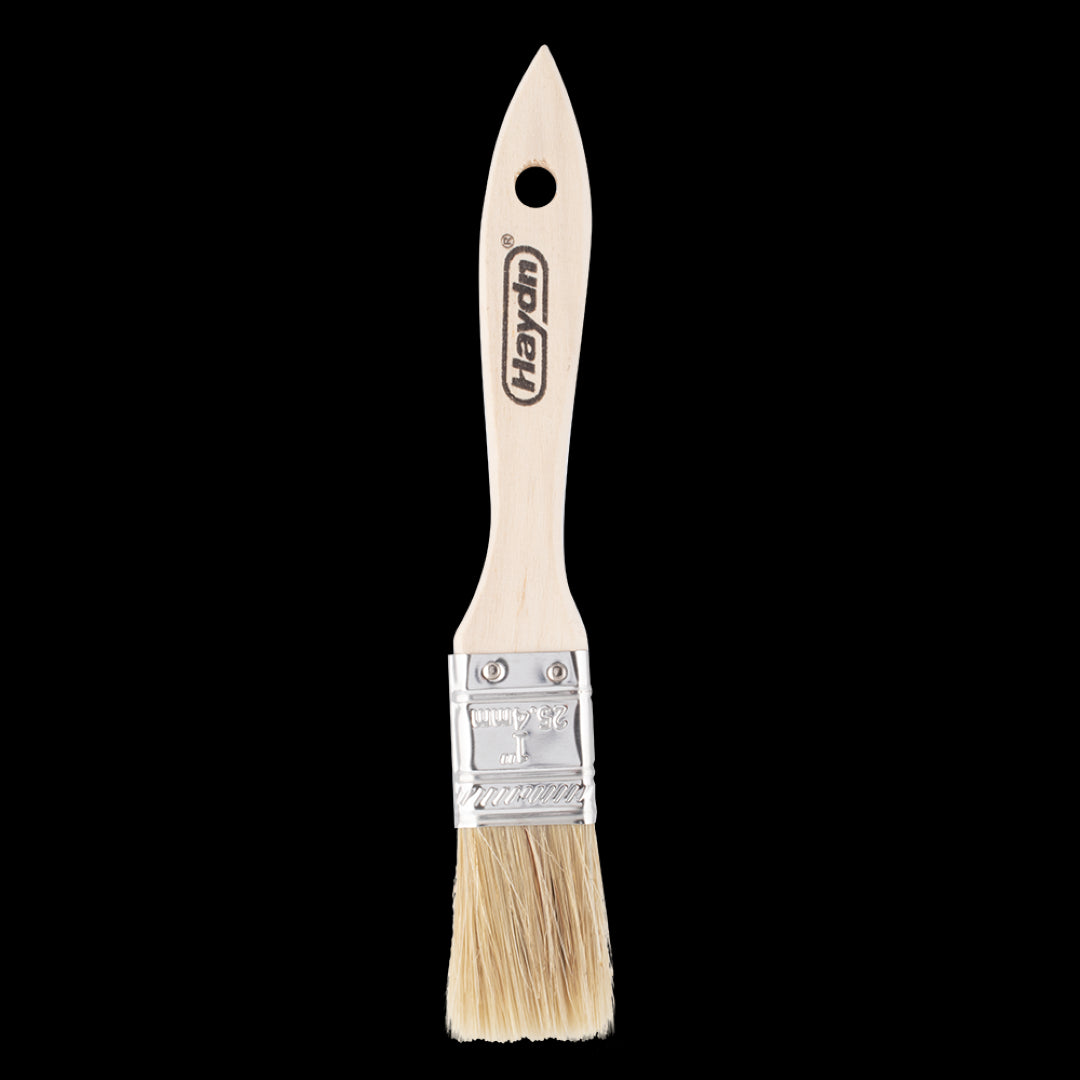 HAYDN 25mm Chip Brush with ergonomic handle for precise adhesive application in industrial and DIY projects.