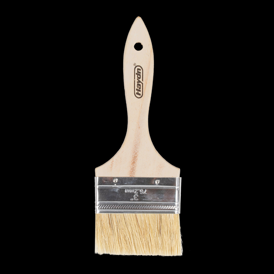 HAYDN 75mm Chip Brush with durable bristles, ideal for precise application of solvents and adhesives in various projects.