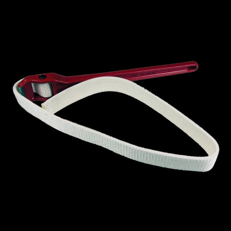 HIT 300mm Strap Wrench with nylon strap for secure grip, perfect for automotive repairs and plumbing tasks.