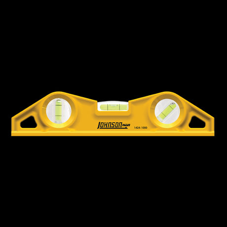 JOHNSON 250mm Cast Torpedo Level, durable and compact with magnetic base for precise leveling in tight spaces.