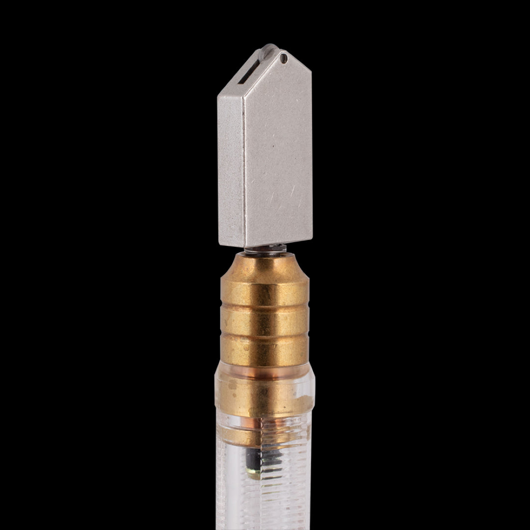 K-STAR Oil-Feed Glass Cutter with ergonomic handle and tungsten carbide blade for precise glass cutting.
