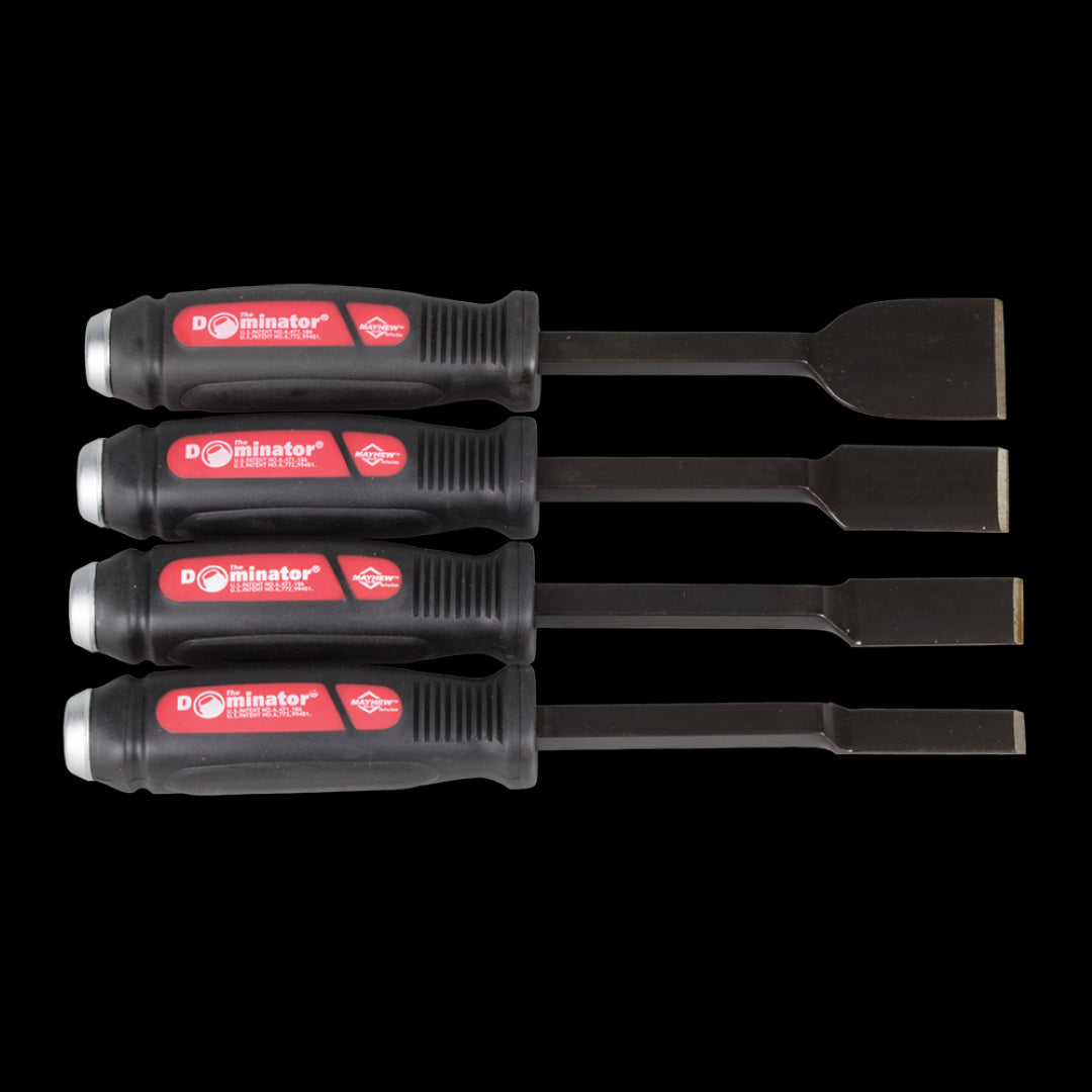 MAYHEW Dominator Carbon Scraper Set with 4 heavy-duty scrapers for rust, paint removal, and surface prepping.