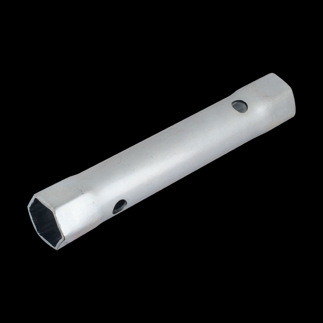 MELCO AF Double Ended Tube Spanner with hexagonal profiles for gripping and torque, ideal for plumbing and machinery tasks.