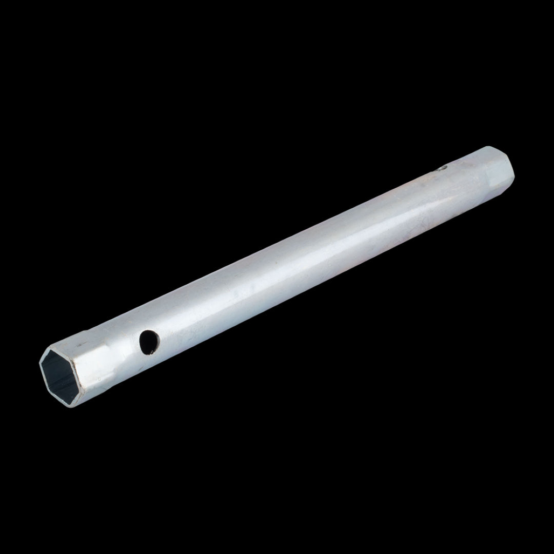MELCO Double Ended Tube Spanner with 12mm and 13mm hexagonal profiles, 175mm length, ideal for automotive and plumbing tasks.