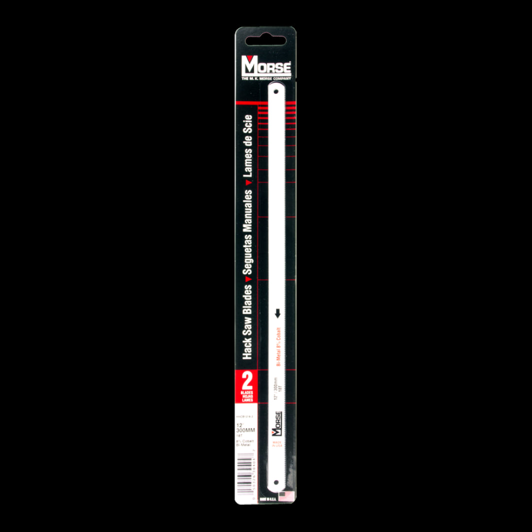 MORSE 18tpi Bi-Metal Hacksaw Blade - 2 Pack