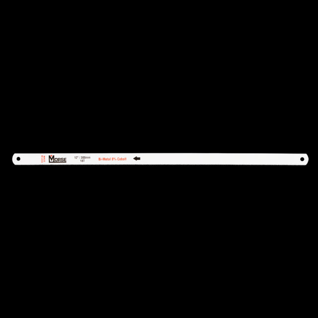 MORSE 18tpi Bi-Metal Hacksaw Blade for smooth, efficient cutting of metal, wood, and plastic; durable and reliable design.