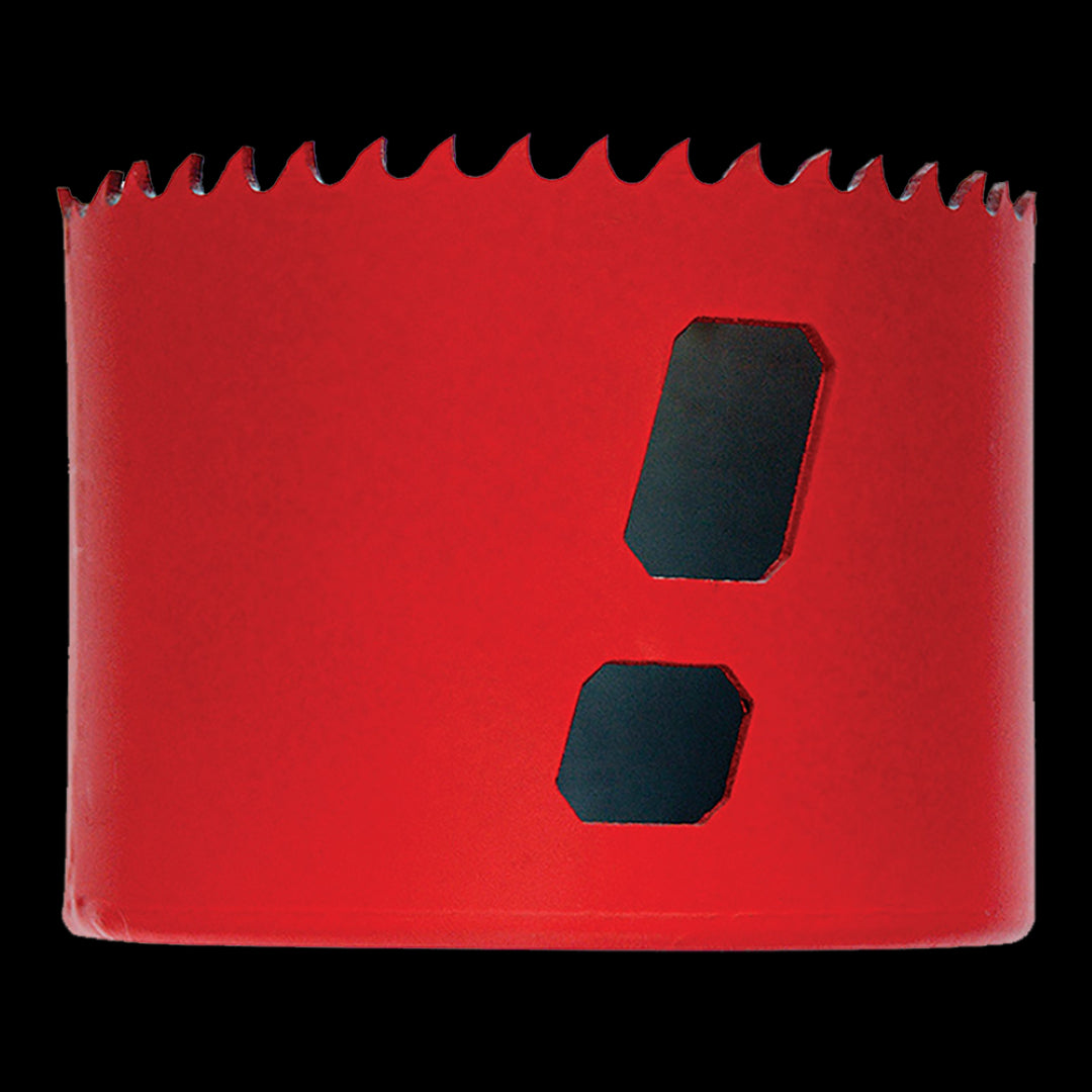 MORSE 57mm Bi-Metal Hole Saw for precise cutting through wood, plastic, and metals with minimal vibration and easy slug removal.