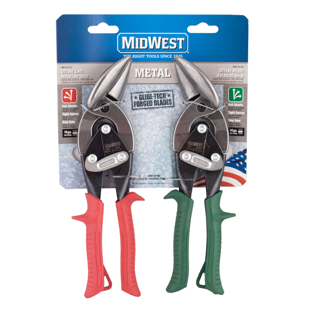 MIDWEST Offset Aviation Snips Set