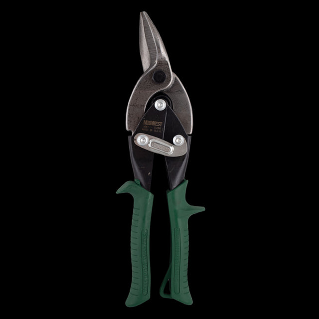 MIDWEST Right Aviation Snip with GLIDETECH forged blades for precise metal cutting, ideal for DIY and professional use.