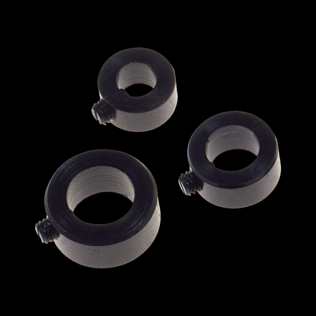 PG Professional 3pc Depth Stop Ring Set for precise drilling depths, includes 6mm, 8mm, and 10mm rings for woodworkers.