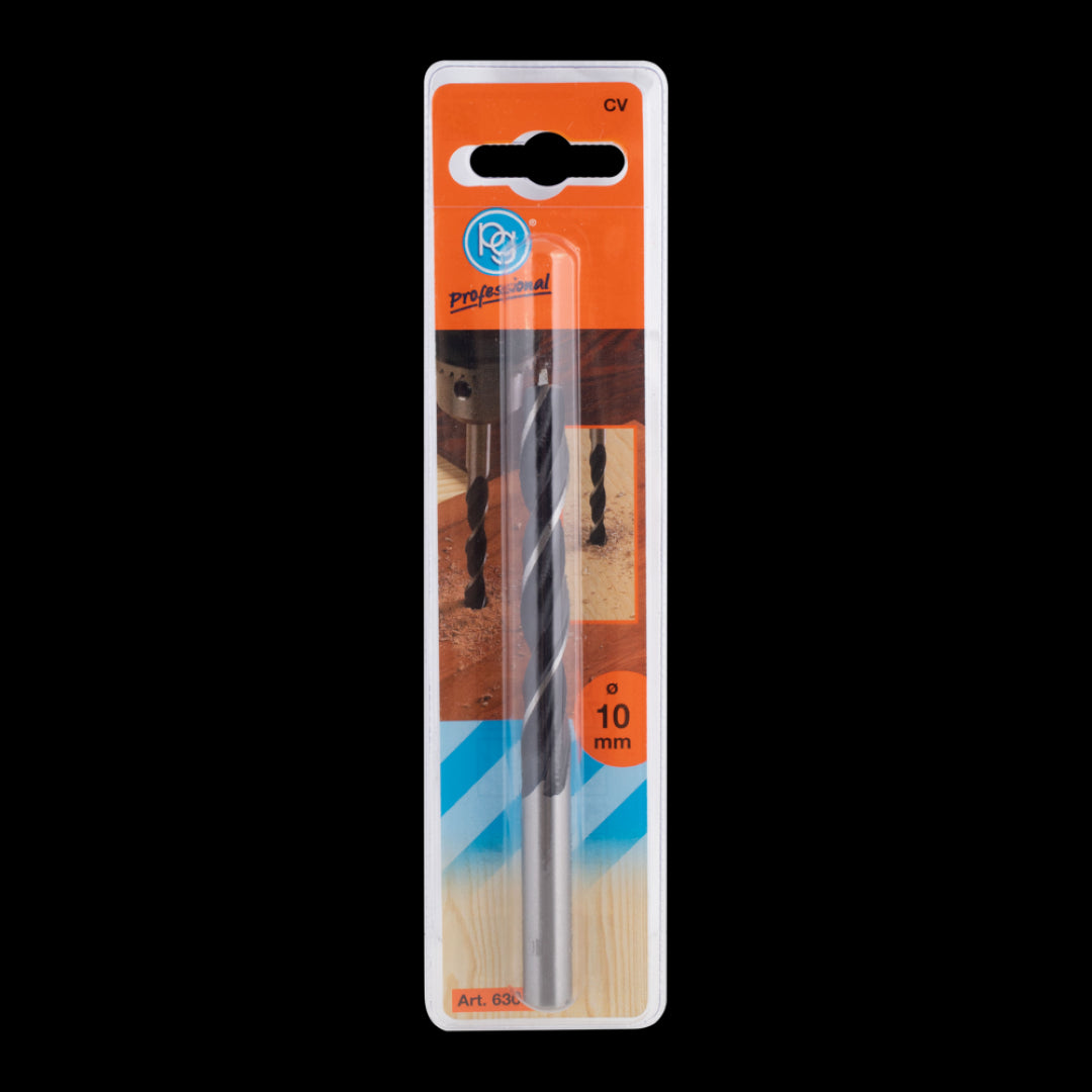 PG Professional CV Dowel Drill Bit (10mm x 132mm) for precise, clean boreholes in various wood types.