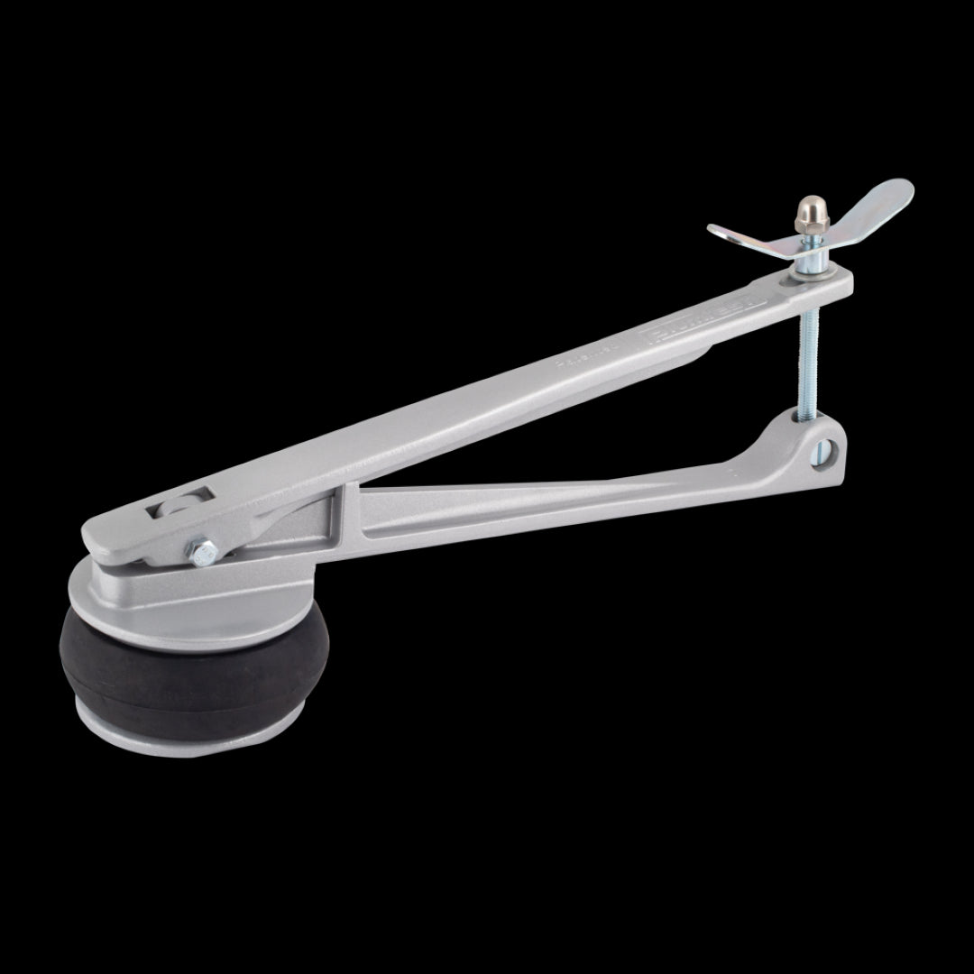 PLUMTEST 100mm Right Angled Test Plug designed for safe plumbing testing with durable cast aluminum and extended arms to prevent tool loss.