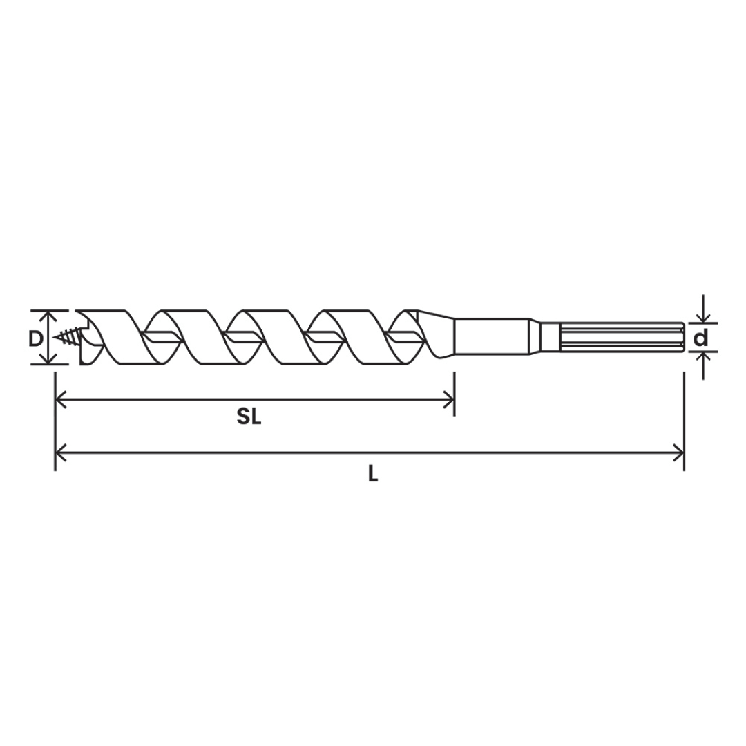 STAR-M Long Power Auger Bit (13mm x 600mm)