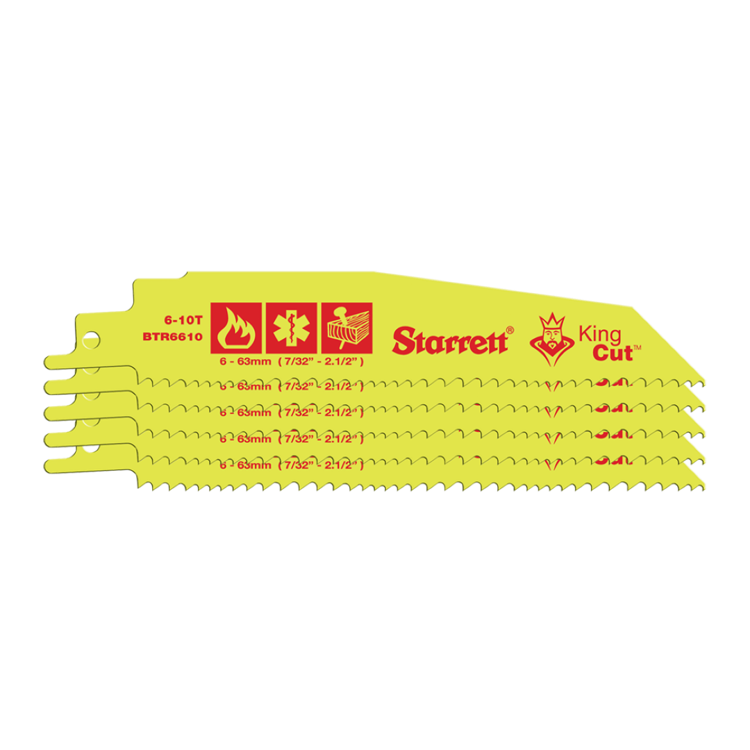 STARRETT Fire Rescue & Demolition Reciprocating Blade (150mm x 6/10t) - 5 Pack