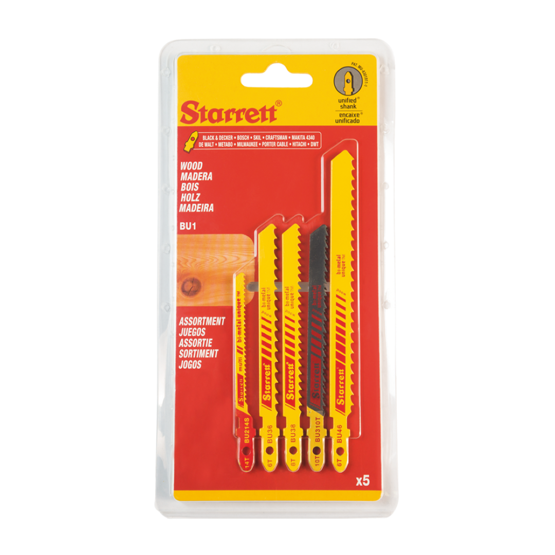 STARRETT Assorted Jigsaw - 5pc