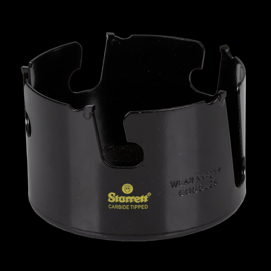 STARRETT 118mm Fastcut TCT Holesaw for precise cutting of wood, plastics, and ceramic tiles with durable tungsten carbide tips.