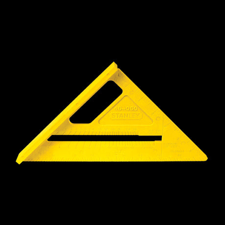 STANLEY 185mm Quick Angle Square in robust ABS plastic with dual angle guides for precise measurements and marking.