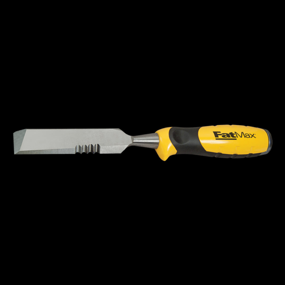 STANLEY 25mm Fatmax Side Strike Chisel with high-quality steel blade for precision woodworking and comfortable grip.