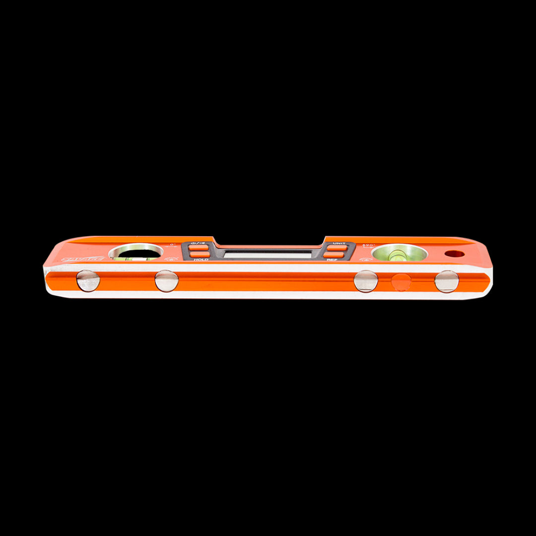 SWANSON 225mm Savage™ Digital Torpedo Level with green backlit display and high 0.029° accuracy for precise measurements.