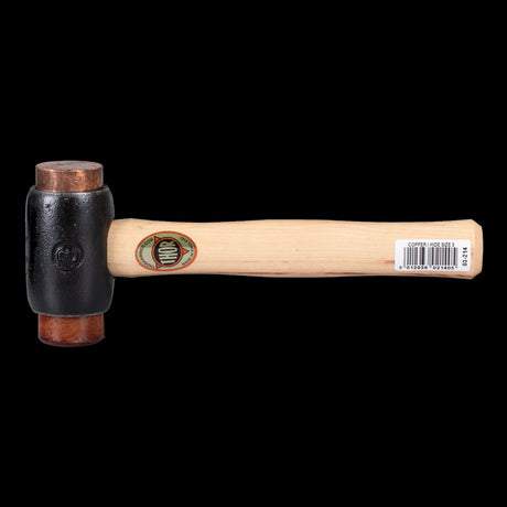 THOR 45mm Copper/Rawhide Hammer features a durable copper striking surface and replaceable rawhide face for precision strikes.