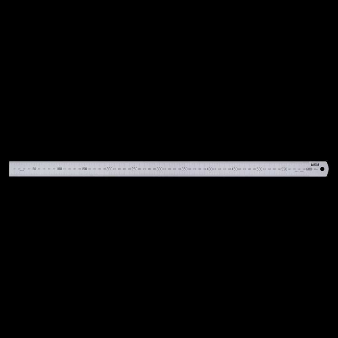 TOLEDO 600mm Stainless Steel Rule with double-sided metric and imperial measurements, made for precision and durability.