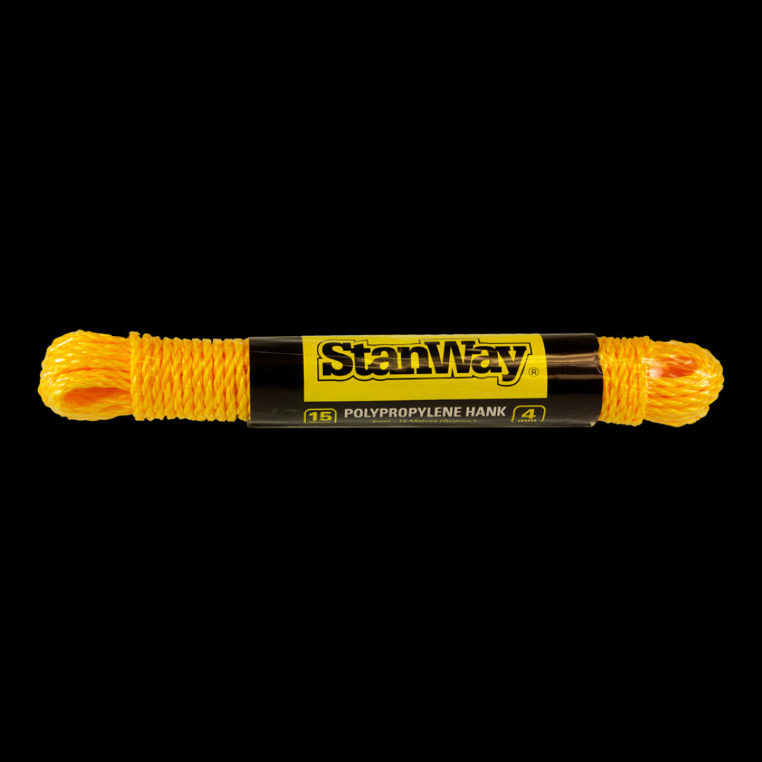 STANWAY Yellow Polypropylene Hanks (15m x 4mm)