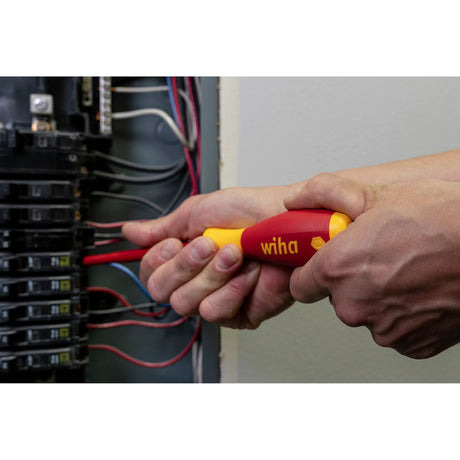 WIHA SoftFinish® Electric Screwdriver Set includes 6 insulated screwdrivers for comfort, control, and safety during electrical tasks.