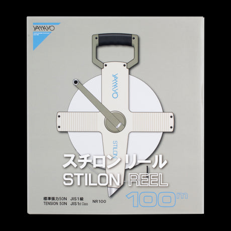 YAMAYO 100m Nylon Coated Steel Measuring Tape with high durability, water-resistant design, and precise zero-start measurements.