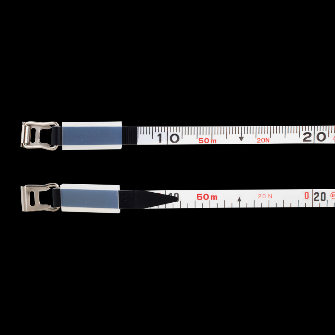 YAMAYO 50m PVC Coated Fibreglass Measuring Tape in ABS reel, ideal for precise measurements in construction and DIY projects.