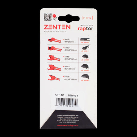 ZENTEN Replacement Blade for ZE5042-1, stainless steel blade for precise cuts on plastic and multilayer pipes.